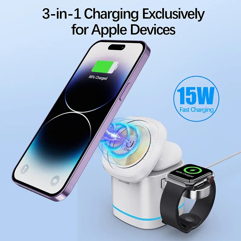 3-in-1 Magnetic Wireless Charger