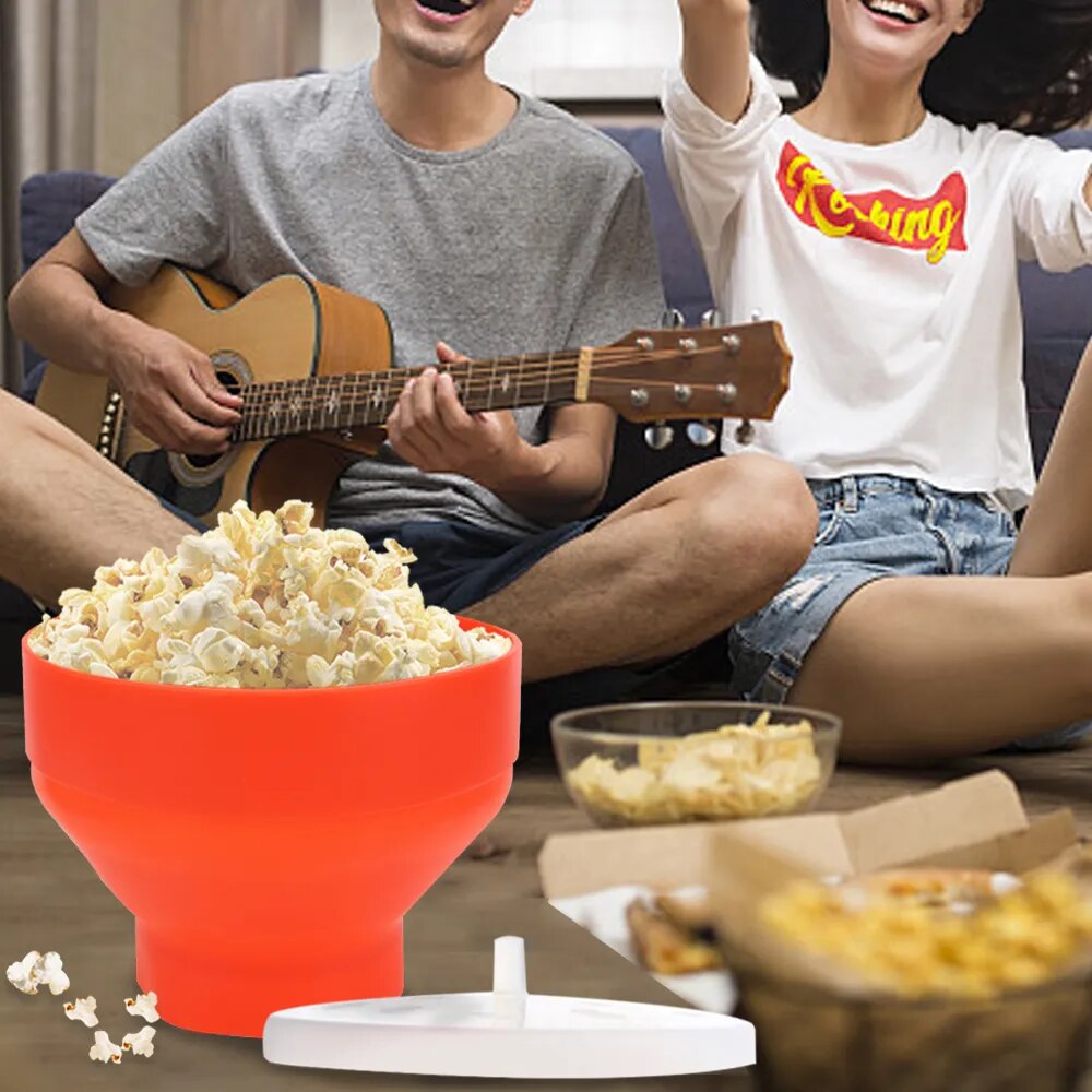 Microwave Silicone Popcorn Bowl Bucket