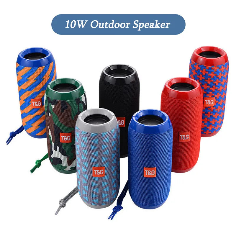 Outdoor Speaker Waterproof Portable Wireless Support TF Card FM Radio Aux Input