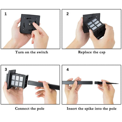 2/6/8pcs Led Solar Pathway Lights