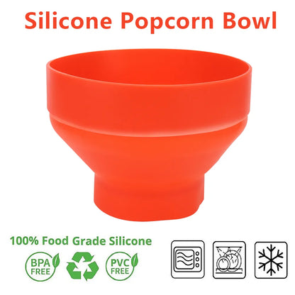 Microwave Silicone Popcorn Bowl Bucket