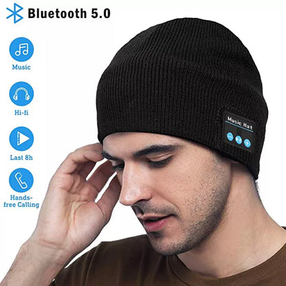 Outdoor Bluetooth Headphone Unisex Men Women Winter Warm Hat Beanie Music Speaker Wireless Cap