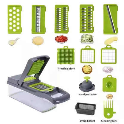 Multi functional Vegetable Slicer Cutter Shredders Slicer With Basket