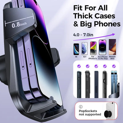 Joyroom Military-Grade Car Phone Holder for Big Phones and Thick Cases