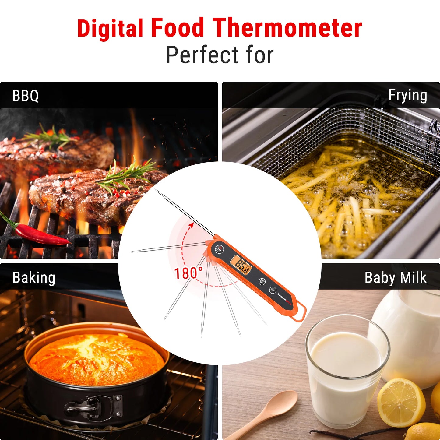 ThermoPro TP03H Waterproof Instant Read Meat Thermometer