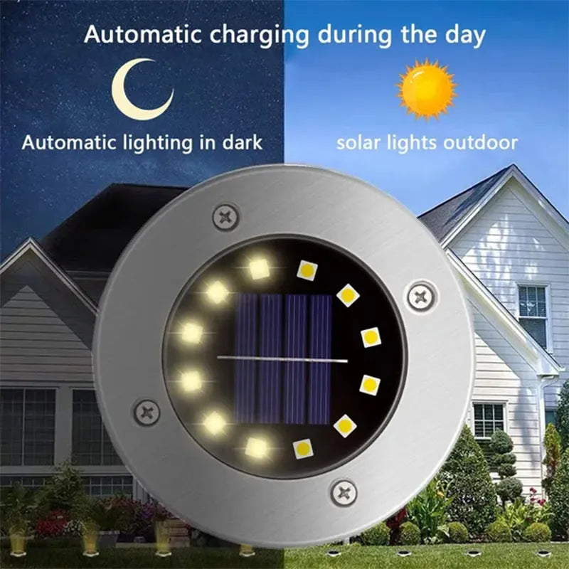 Outdoor Solar Disk Lights