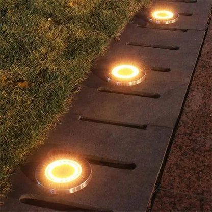 Outdoor Solar Disk Lights