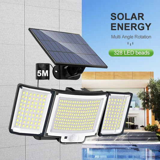 348LED Solar lamp outdoor security light with motion sensor