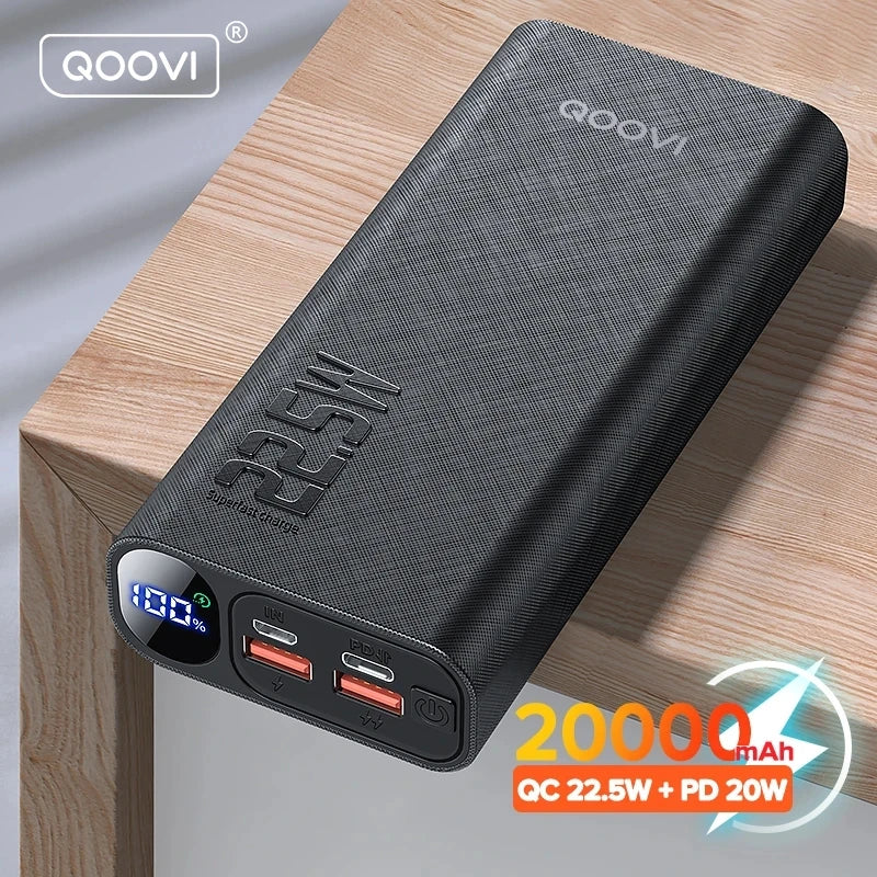 Power Bank 20000mAh Portable PD 20W Fast Charging Powerbank Mobile Phone External Battery Powerbank