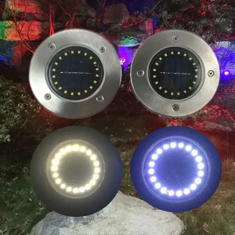 Outdoor Solar Disk Lights