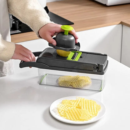 Multi functional Vegetable Slicer Cutter Shredders Slicer With Basket