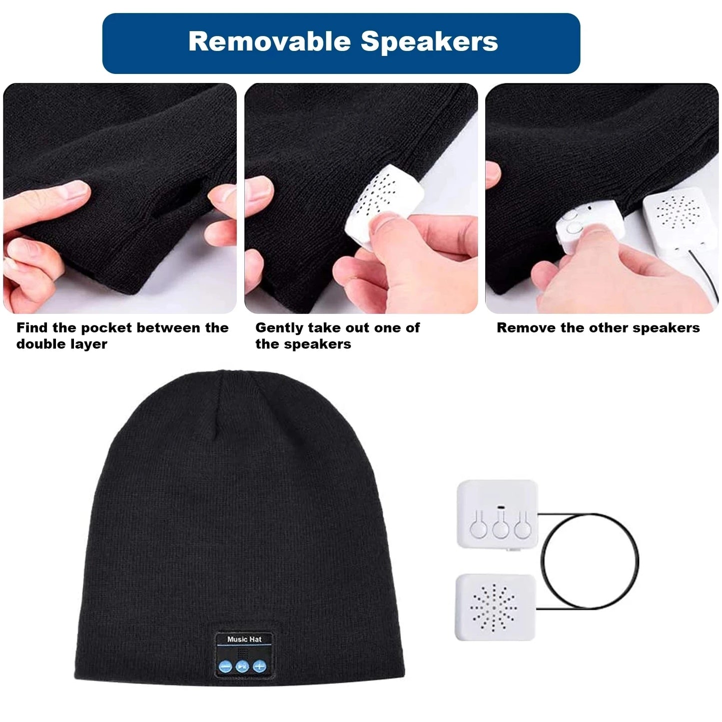 Outdoor Bluetooth Headphone Unisex Men Women Winter Warm Hat Beanie Music Speaker Wireless Cap