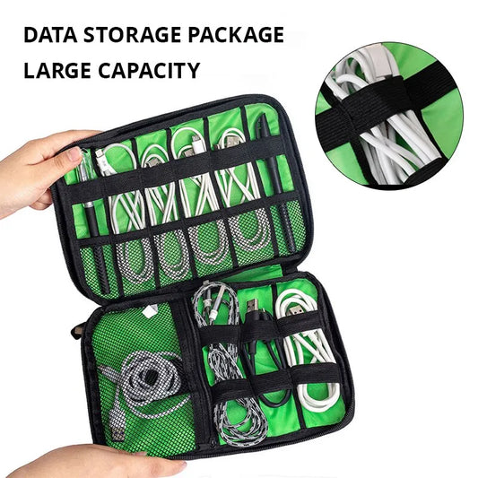 1pc Black Green Storage Bag