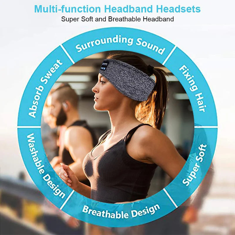 Wireless Bluetooth Speaker headscarf Wireless Music Sleep Headset Sports Headband Built-in Sleep Music Eye Mask Travel Headset