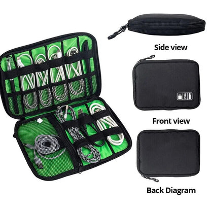 1pc Black Green Storage Bag