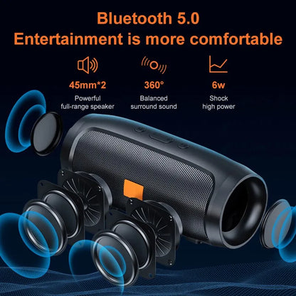 Bluetooth Dual Speaker Stereo Outdoor Fm Voice Broadcasting Portable Subwoofer