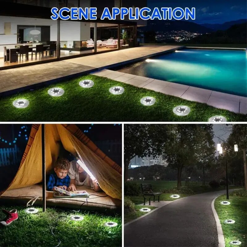 Outdoor Solar Disk Lights