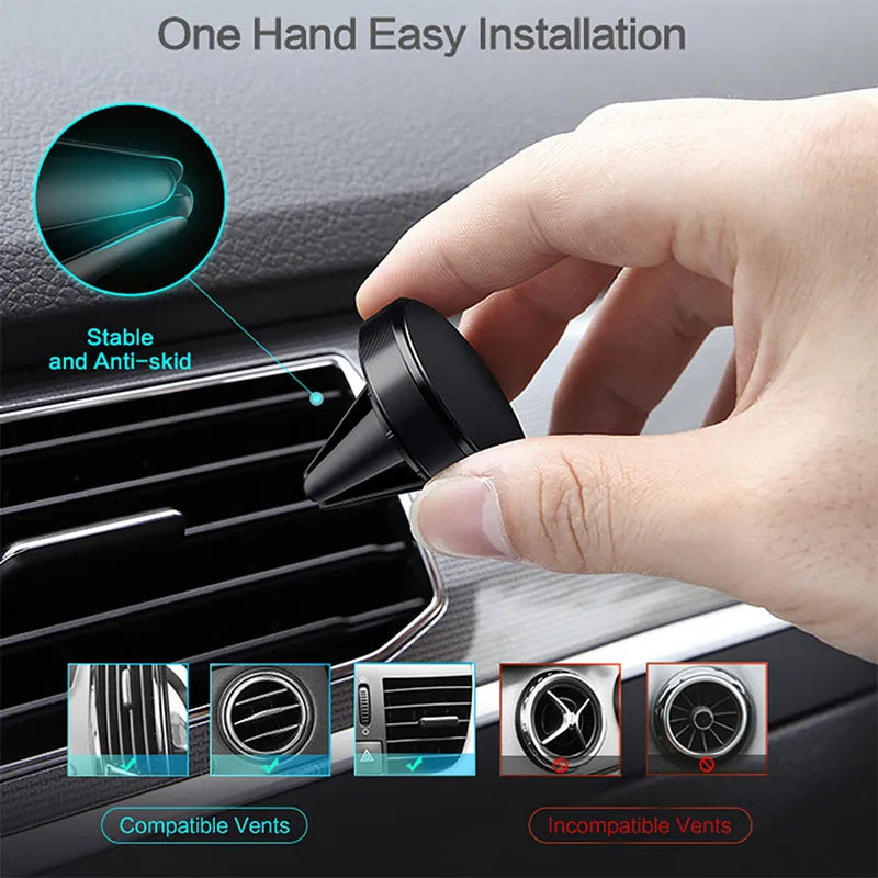 Air Vent Magnetic Car Phone Holder Magnet Smartphone Stand Cell GPS Support