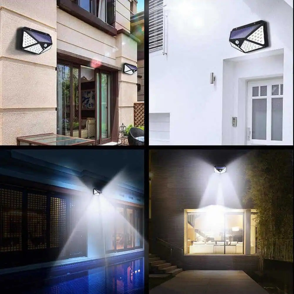 100 LED Solar Wall Lights for outdoor