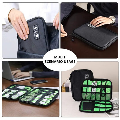 1pc Black Green Storage Bag