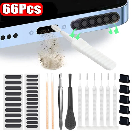 66PCS Mobile Phone Speaker Port Dust Removal Cleaner