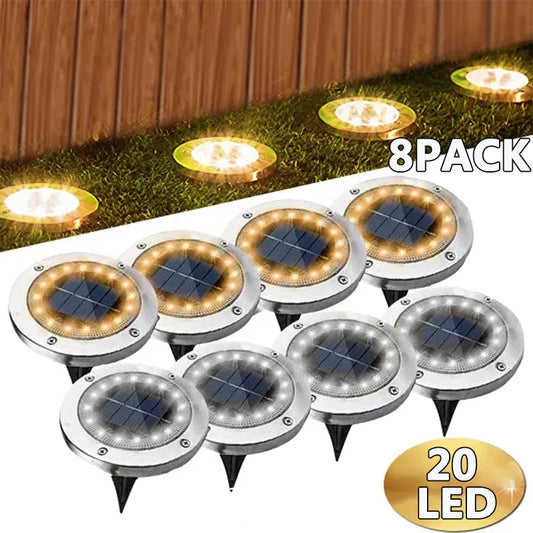 Outdoor Solar Disk Lights